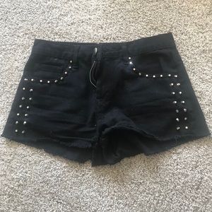 Forever 21 Black studded edgy shorts